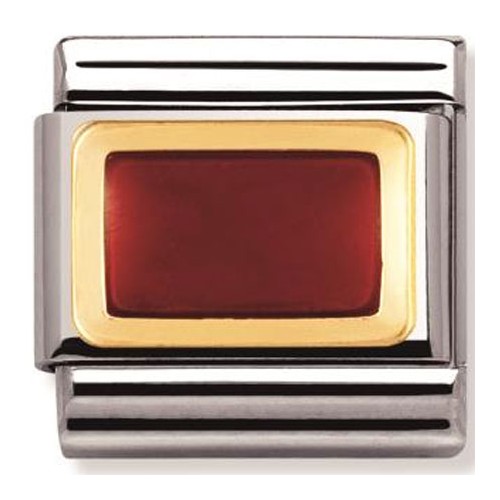 Maillon Nomination classic rectangle rouge