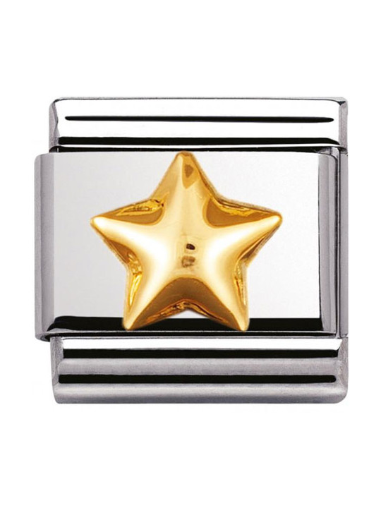 Mailllon Nomination classic étoile bombée en Or