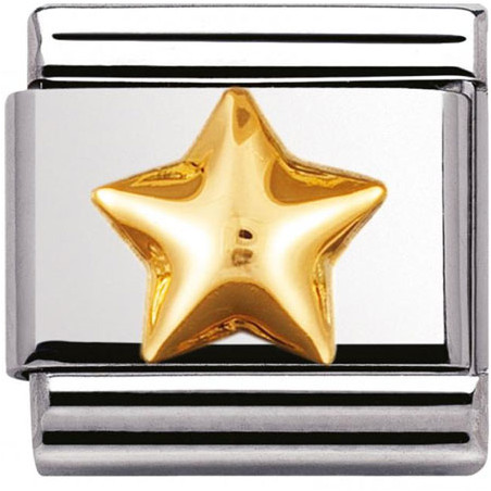 Mailllon Nomination classic étoile bombée en Or