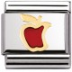 Maillon Nomination classic pomme rouge en Or et email