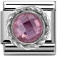 Maillon Nomination classic pierre ronde rose