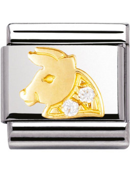 Maillon Nomination classic zodiaque Taureau et pierres