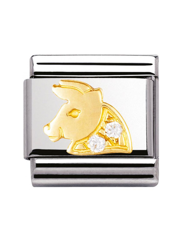 Maillon Nomination classic zodiaque Taureau et pierres