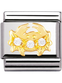 Maillon Nomination classic zodiaque Cancer et pierres