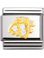 Maillon Nomination classic zodiaque Lion et pierres