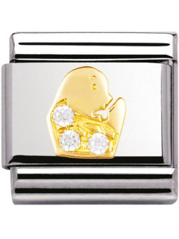 Maillon Nomination classic zodiaque Vierge et pierres