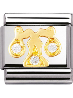 Maillon Nomination classic zodiaque Balance et pierres