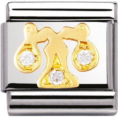 Maillon Nomination classic zodiaque Balance et pierres