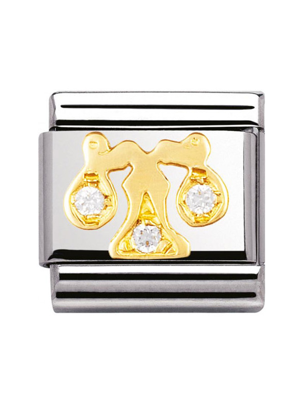 Maillon Nomination classic zodiaque Balance et pierres