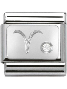 Maillon Nomination classic Bélier en Argent et oxyde de zirconium