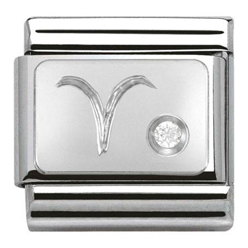 Maillon Nomination classic Bélier en Argent et oxyde de zirconium