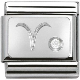 Maillon Nomination classic Bélier en Argent et oxyde de zirconium