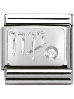 Maillon Nomination classic Vierge en Argent et oxyde de zirconium