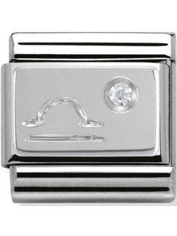 Maillon Nomination classic Balance en Argent et oxyde de zirconium