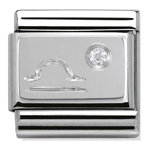 Maillon Nomination classic Balance en Argent et oxyde de zirconium