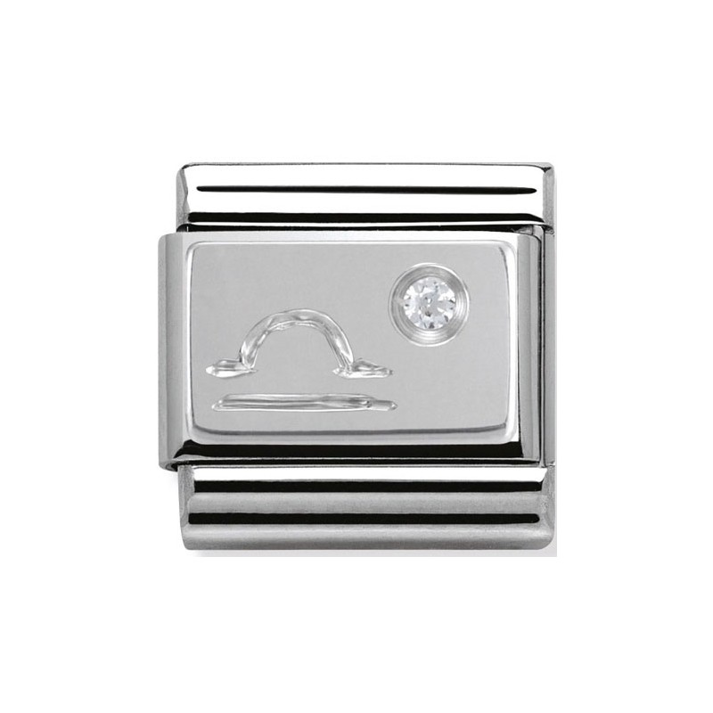 Maillon Nomination classic Balance en Argent et oxyde de zirconium