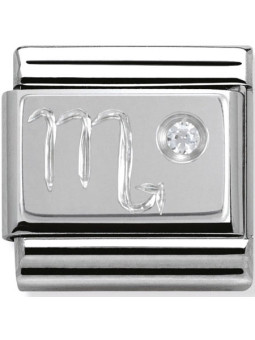 Maillon Nomination classic Scorpion en Argent et oxyde de zirconium