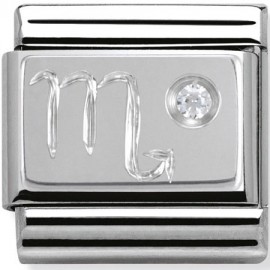 Maillon Nomination classic Scorpion en Argent et oxyde de zirconium