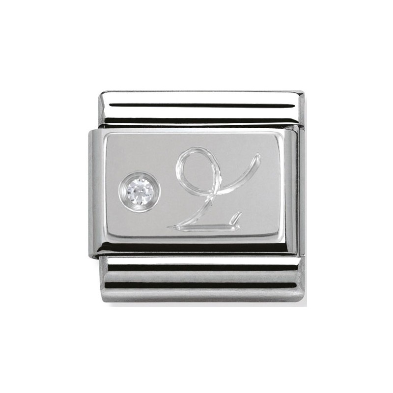 Maillon Nomination classic Capricorne en Argent et oxyde de zirconium