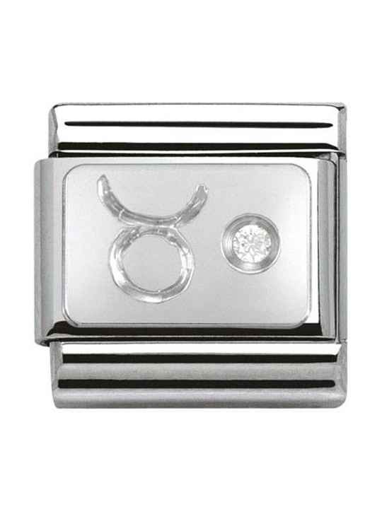 Maillon Nomination classic Taureau en Argent et oxyde de zirconium