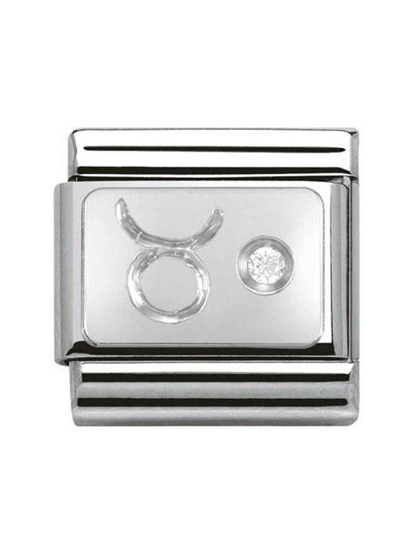 Maillon Nomination classic Taureau en Argent et oxyde de zirconium