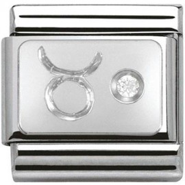 Maillon Nomination classic Taureau en Argent et oxyde de zirconium