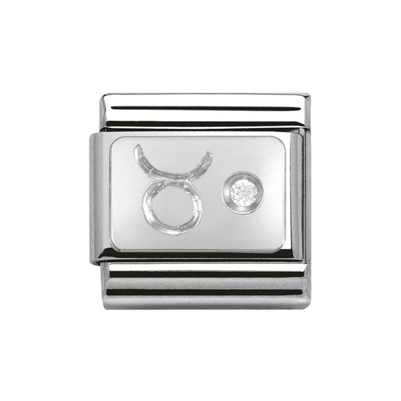 Maillon Nomination classic Taureau en Argent et oxyde de zirconium