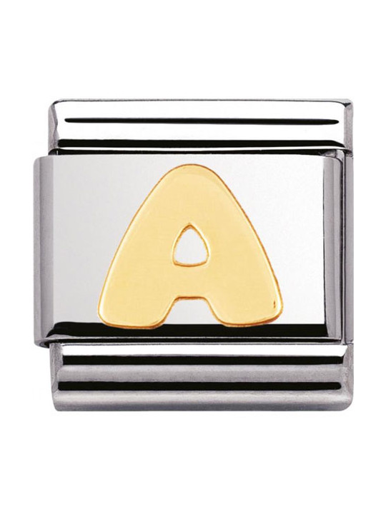Maillon Nomination classic Lettre A standard Or