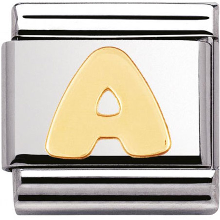 Maillon Nomination classic Lettre A standard Or