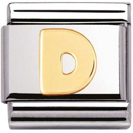 Maillon Nomination classic Lettre D standard Or
