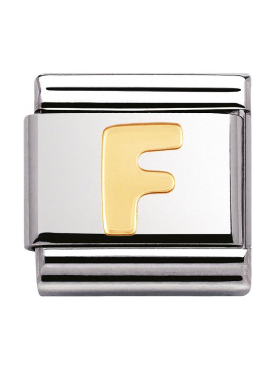 Maillon Nomination classic Lettre F standard Or