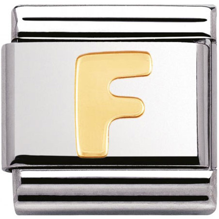 Maillon Nomination classic Lettre F standard Or