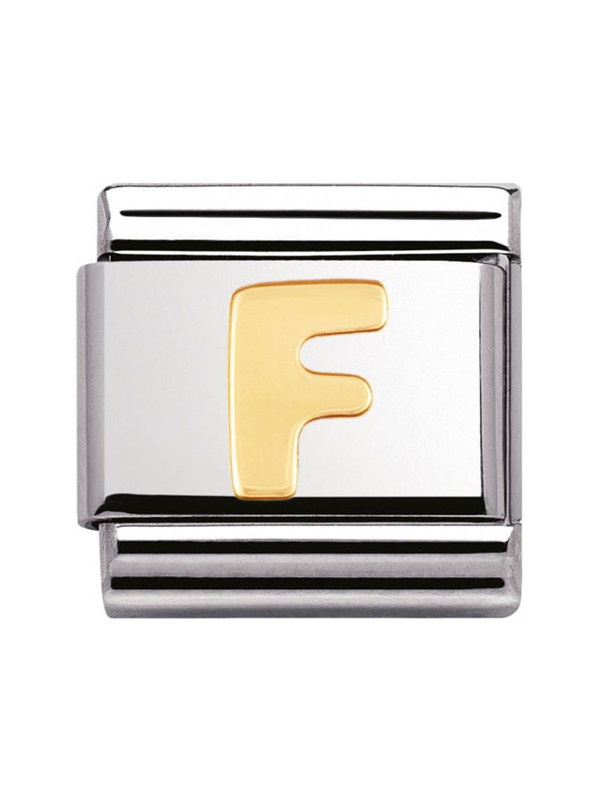 Maillon Nomination classic Lettre F standard Or