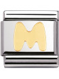Maillon Nomination classic Lettre M standard Or