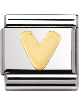 Maillon Nomination classic Lettre V standard Or