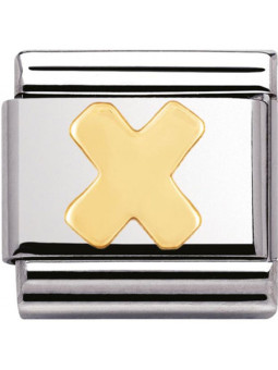 Maillon Nomination classic Lettre X standard Or