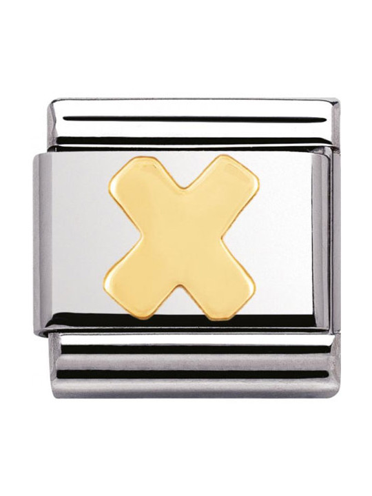 Maillon Nomination classic Lettre X standard Or