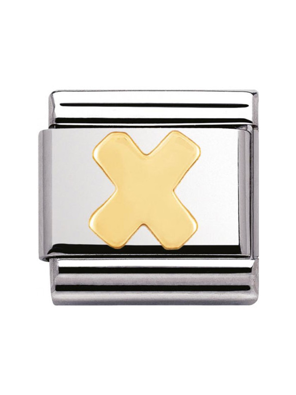 Maillon Nomination classic Lettre X standard Or
