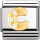 Maillon Nomination classic Lettre C en Or et pierres