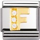 Maillon Nomination classic Lettre F en Or et pierres