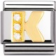 Maillon Nomination classic Lettre K en Or et pierres