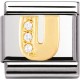 Maillon Nomination classic Lettre T en Or et pierres