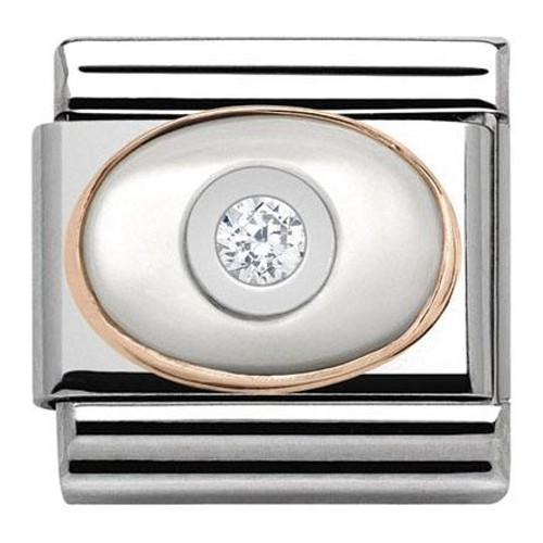 Maillon Nomination classic pierre nacre Or rose
