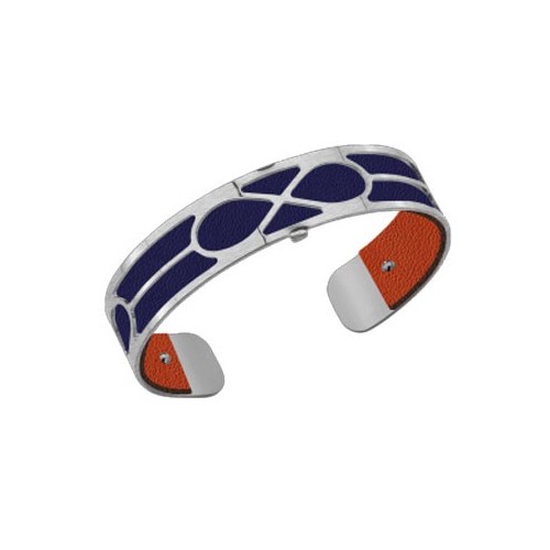 Bracelet femme Georgettes infini finition Argent et cuir reversible