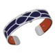 Bracelet femme Georgettes infini finition Argent et cuir reversible