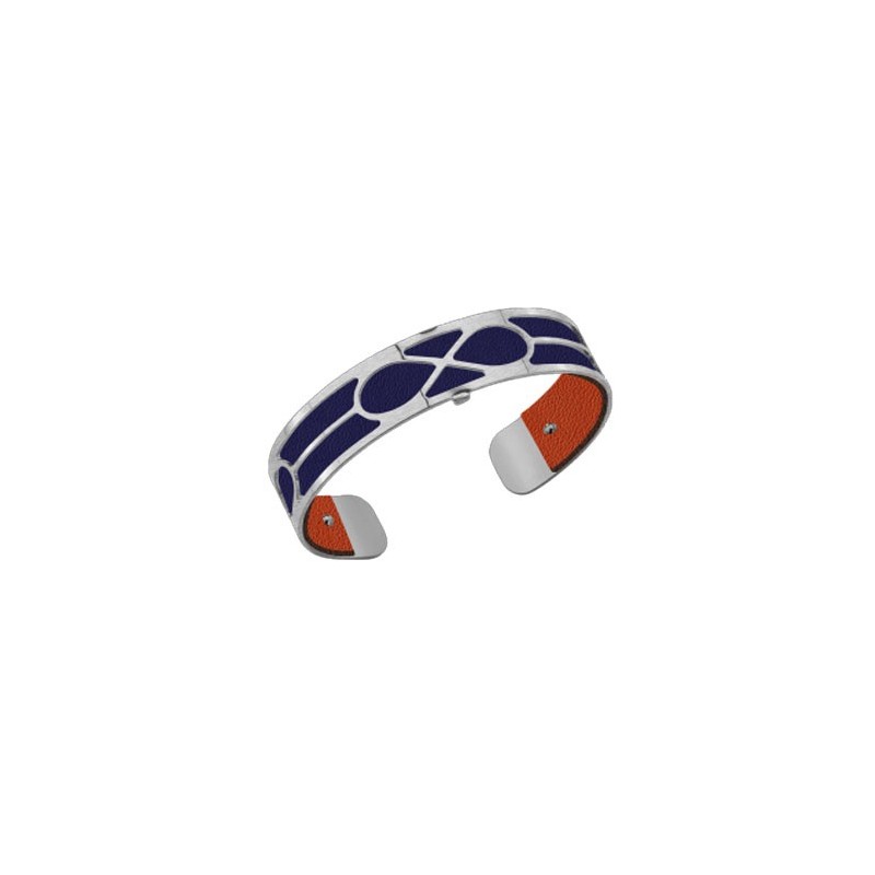 Bracelet femme Georgettes infini finition Argent et cuir reversible