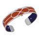 Bracelet femme Georgettes infini finition Argent et cuir reversible