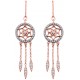 Boucles d'oreilles plaqué Or rose et oxydes de zirconium