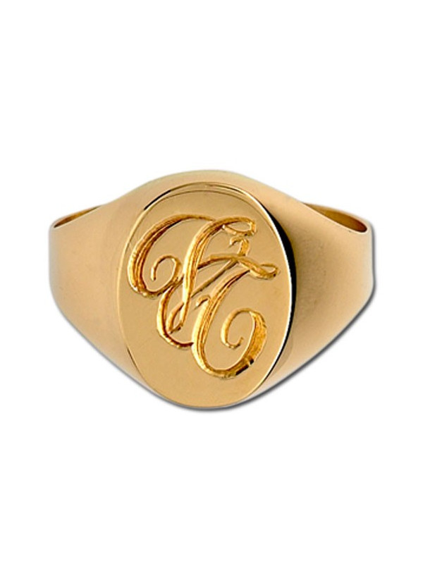 Chevalière Or jaune gravée