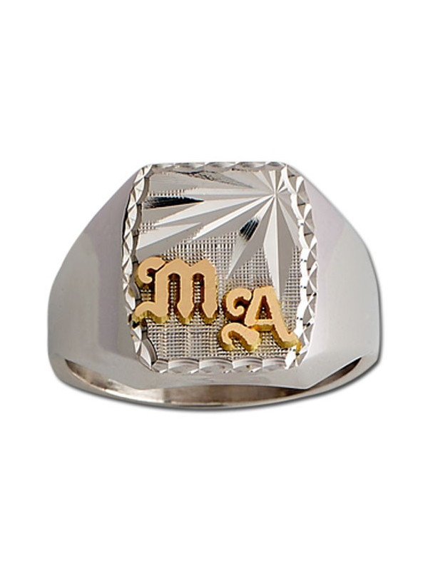 Chevalière Or blanc